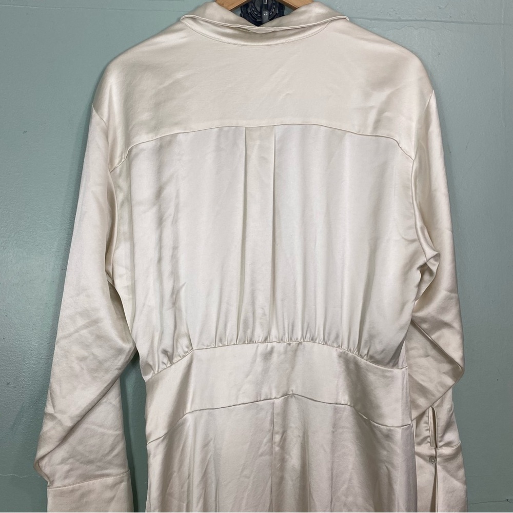 Free People Emma Tuxedo Maxi Wrap Dress In Cream XL - Picture 10 of 16
